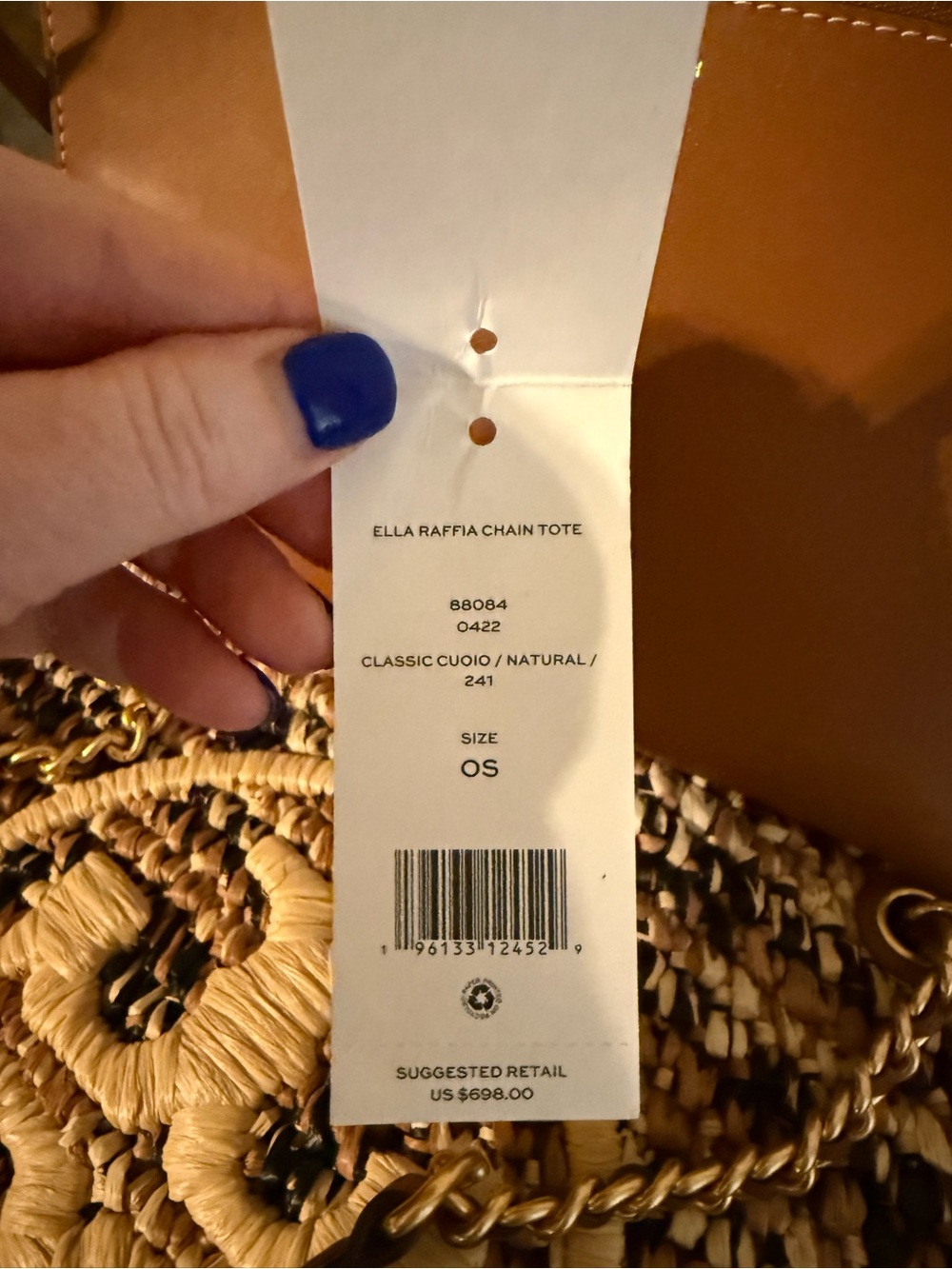 Tory Burch Raffia Ella Tote - Picture 5 of 9